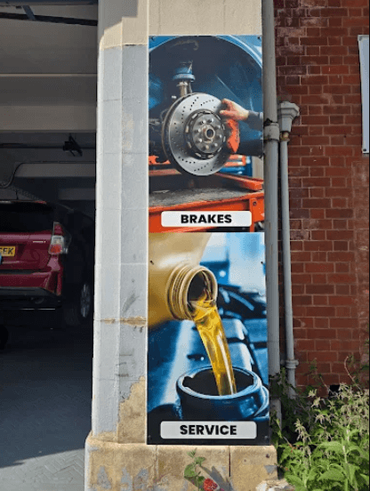 Mechanic working on a car